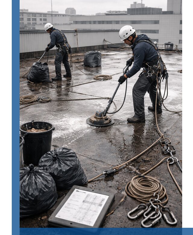 Плановая очистка кровли по графику в Волжском для безопасности