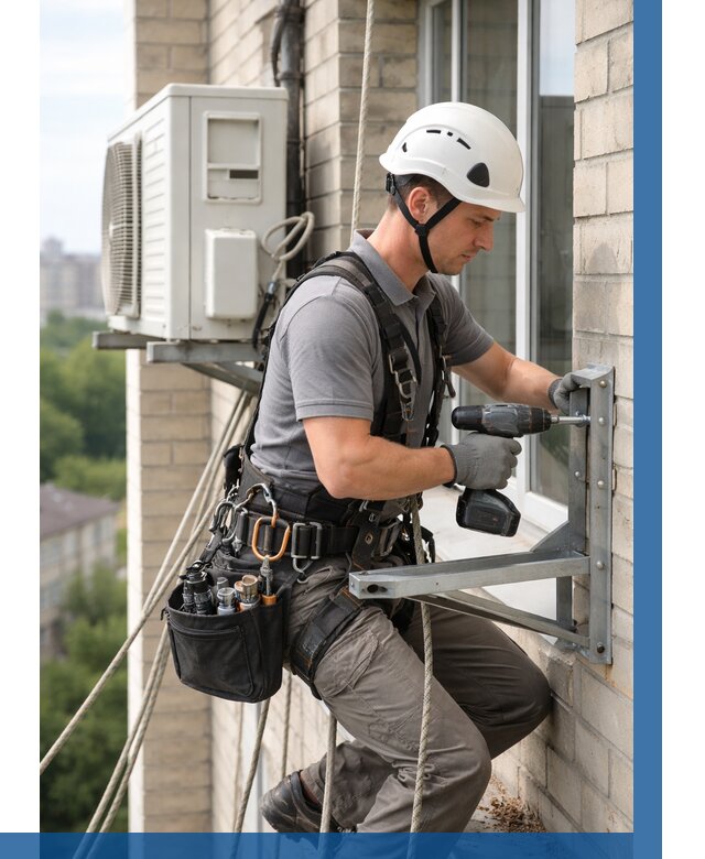 Установка кронштейнов кондиционера в Волжском от 3546 р. | ВЫСОТНИК-Влж