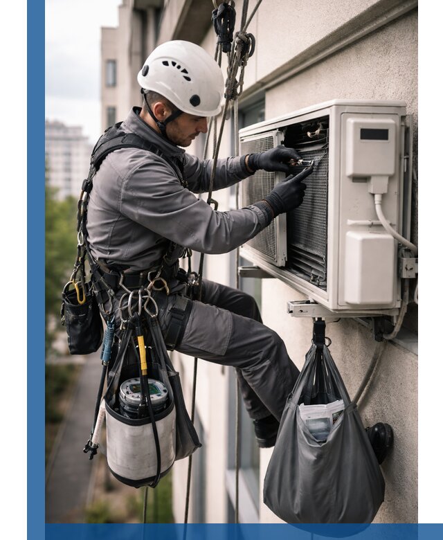 Обслуживание внешнего блока кондиционера в Волжском профессионально