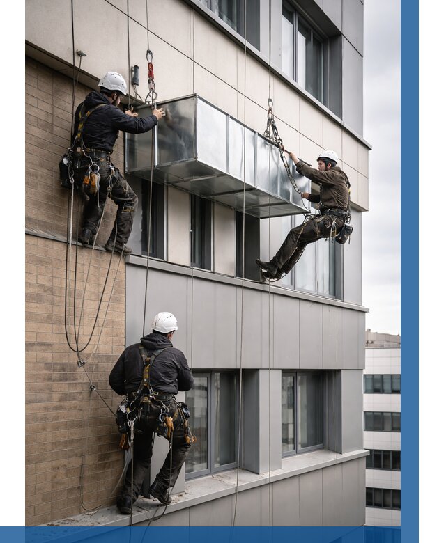 Монтаж воздуховодов на фасаде в Волжском от 1520 р. | ВЫСОТНИК-Влж