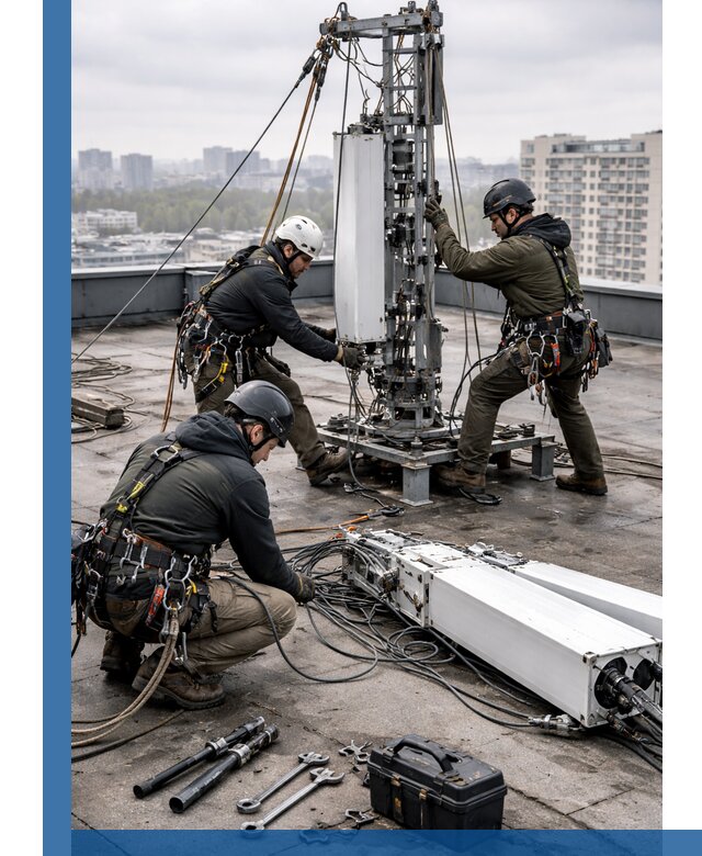 Демонтаж антенн на крыше зданий в Волжском с гарантией