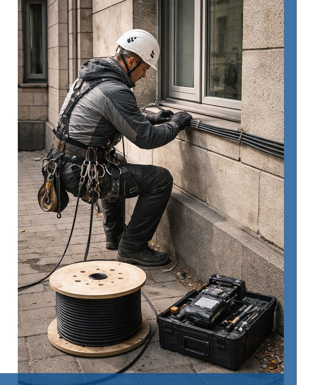 Прокладка оптоволоконного кабеля в Волжском от 810 р. | ВЫСОТНИК-Влж