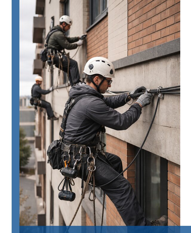 Крепление кабеля на фасаде монтаж и крепеж в Волжском