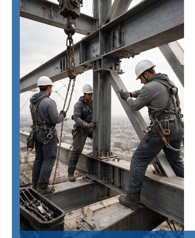 Профессиональный монтаж металлоконструкций на высоте в Волжском