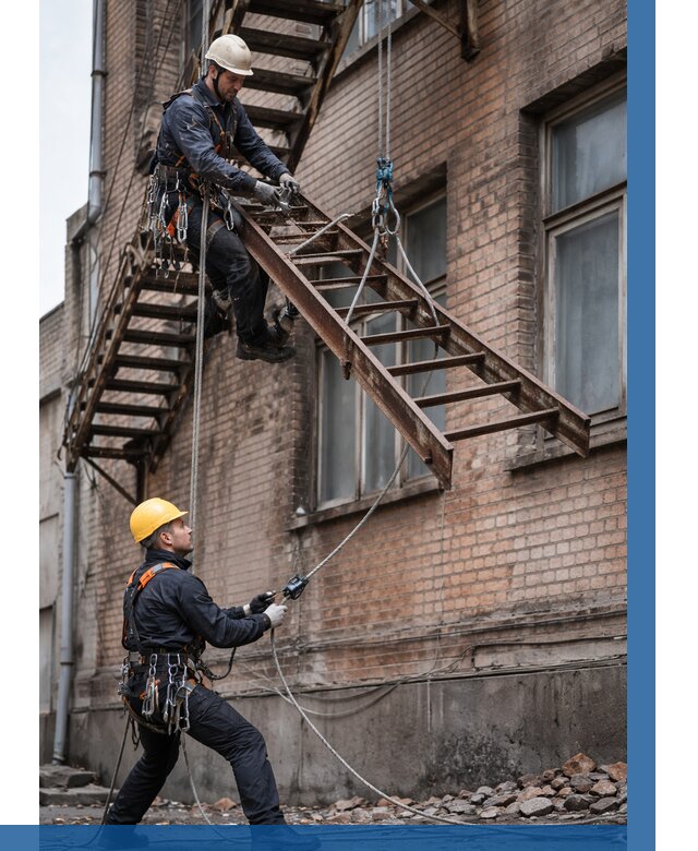 Демонтаж пожарной лестницы в Волжском от 12156 р. | ВЫСОТНИК-Влж