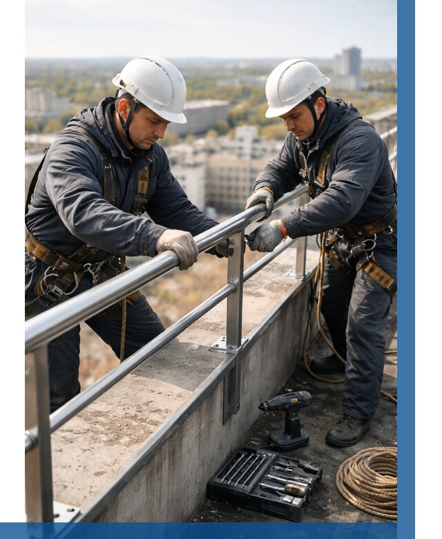 Монтаж перил на высоте в Волжском от 2533 р. | ВЫСОТНИК-Влж