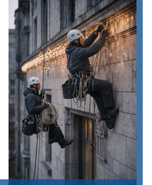 Монтаж новогодней иллюминации в Волжском от 8611 р. | ВЫСОТНИК-Влж