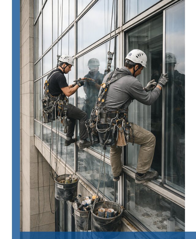 Ремонт витражных конструкций и фасадного остекления в Волжском