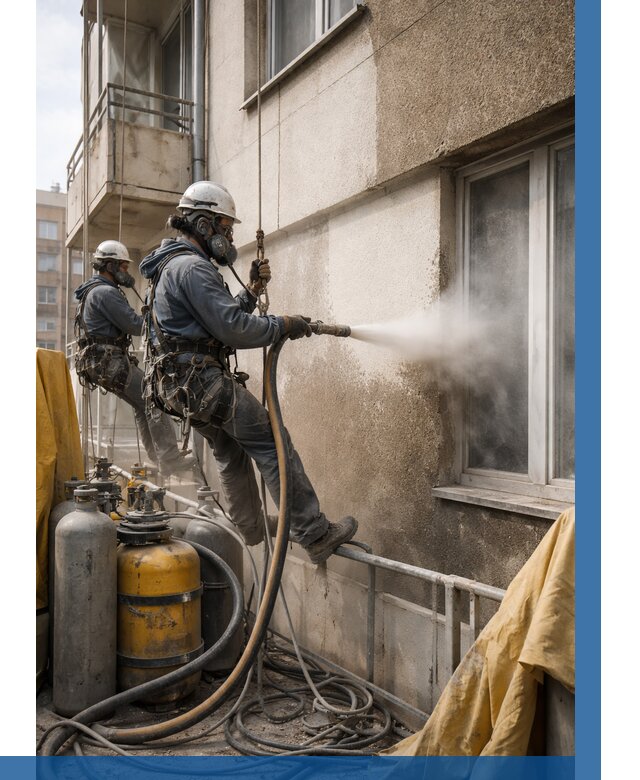 Пескоструйная очистка фасада в Волжском от 658 р. | ВЫСОТНИК-Влж