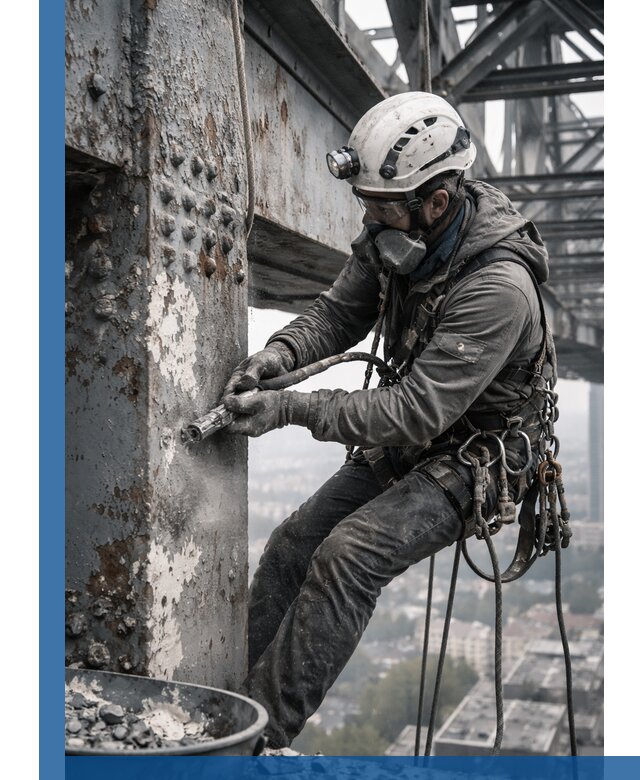 Удаление старой краски с металлических конструкций в Волжском