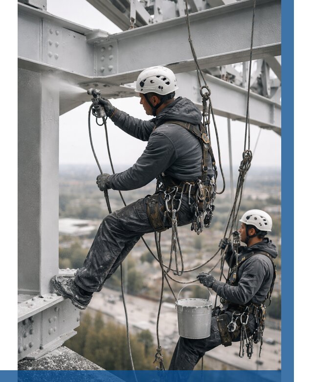 Покраска металлоконструкций на высоте в Волжском 355 р |ВЫСОТНИК-Влж