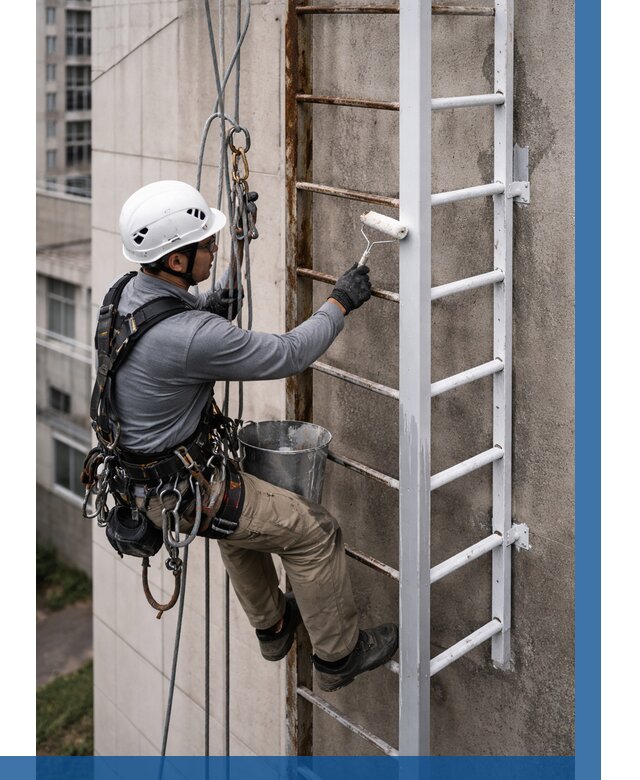 Покраска пожарных лестниц в Волжском от 4559 р. | ВЫСОТНИК-Влж