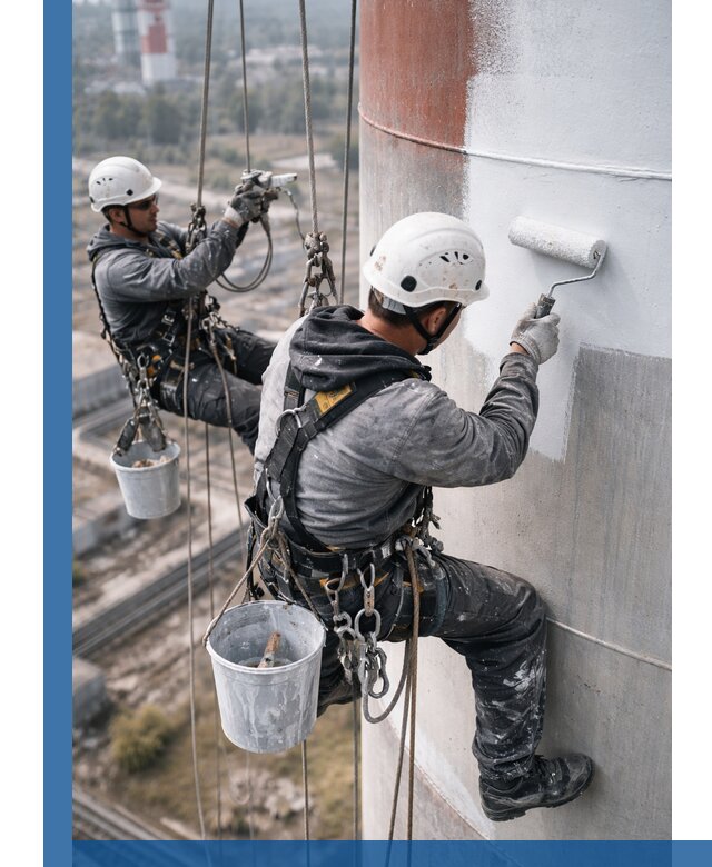 Покраска дымовых труб в Волжском: антикоррозийная защита и восстановление