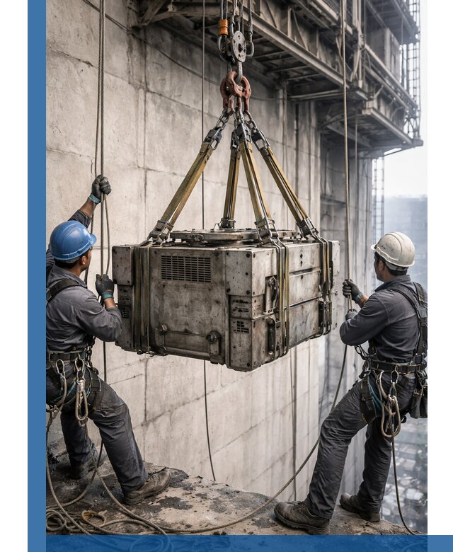 Такелажные работы на высоте, подъем и монтаж грузов в Волжском