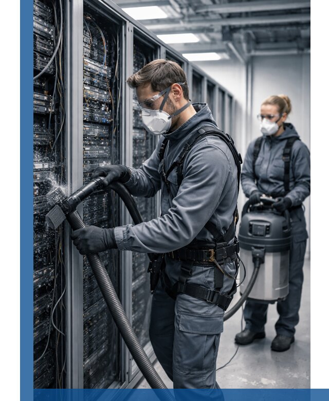 Обеспыливание серверной комнаты в Волжском, профессиональная очистка