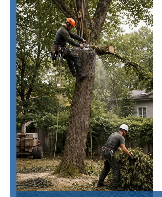 Кронирование деревьев в Волжском, безопасная высотная обрезка