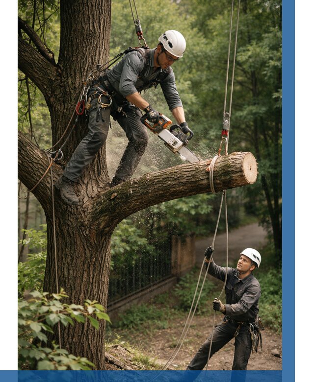 Спил деревьев альпинистами в Волжском от 8104 р. | ВЫСОТНИК-Влж
