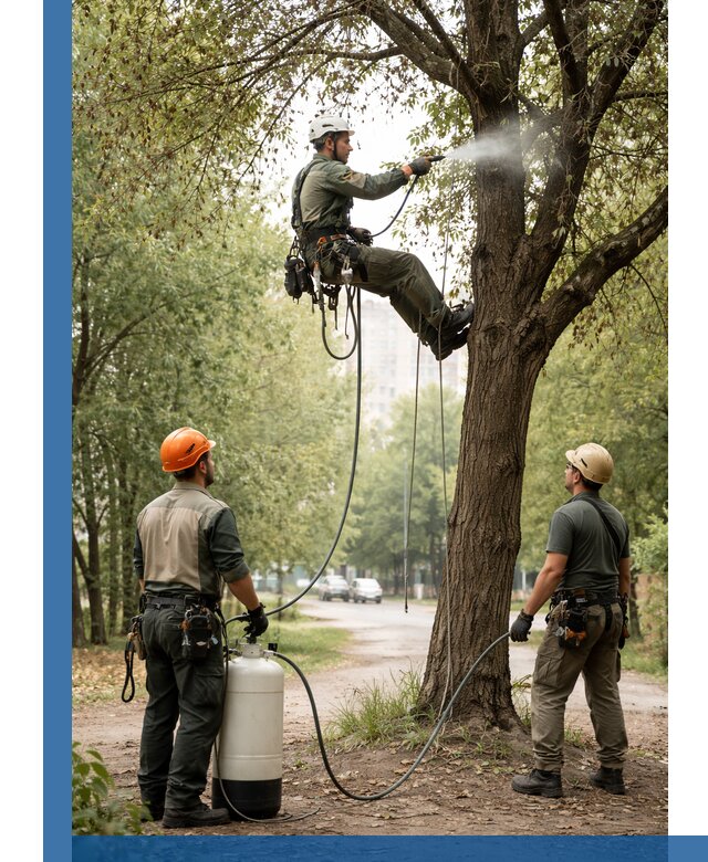 Обработка деревьев от вредителей в Волжском профессиональная защита