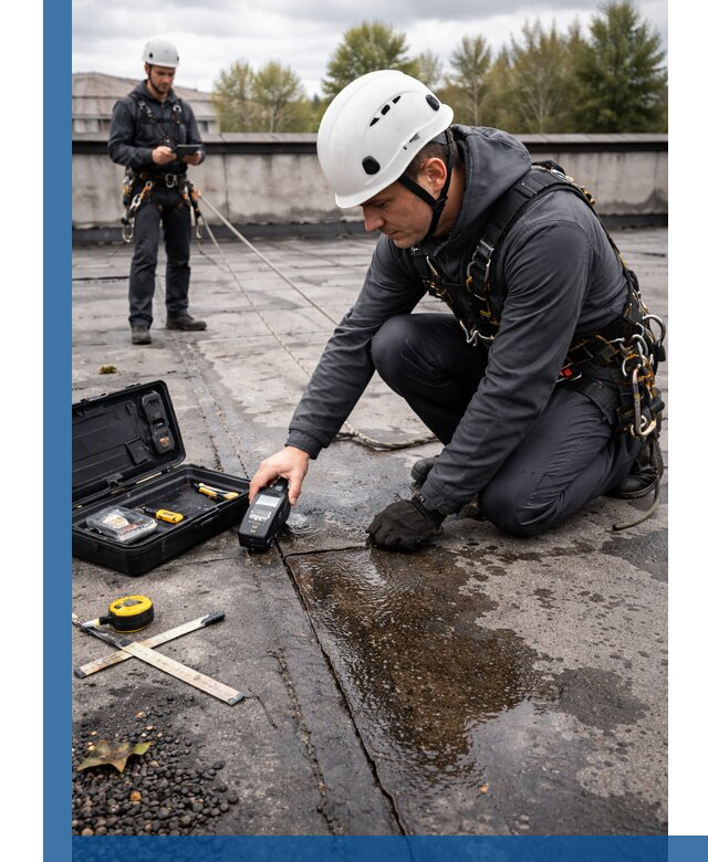 Обследование кровли на протечки и выявление дефектов в Волжском