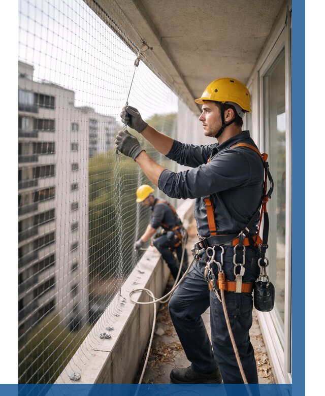 Монтаж сетки от птиц в Волжском от 4559 р. | ВЫСОТНИК-Влж